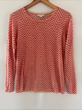 Garnet Hill Sweater Womens Large 100% Merino Wool Lightweight Long Sleeve
